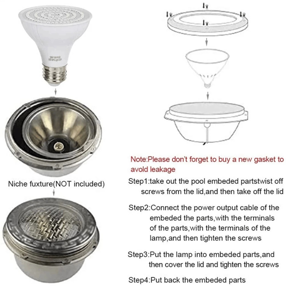 RGB LED Swimming Pool Light E2 - Xy Spa & Wellness George Town recension och pris